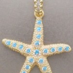 22mm starfish  Blue Pave'